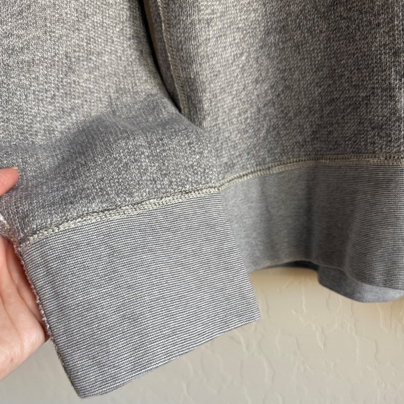 JCREW Vintage Fleece Pullover Sweatshirt Heather Gray Soft Lightweight Men’s Lg - Picture 6 of 11